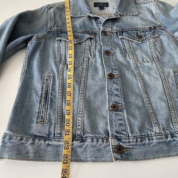 Lucky Brand Tomboy Trucker Faded Denim Button Classic Jean Jacket Women's Large - Picture 6 of 9